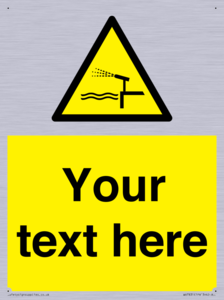 Custom warning water cannon